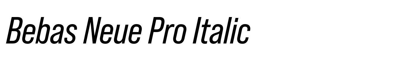 Bebas Neue Pro Italic